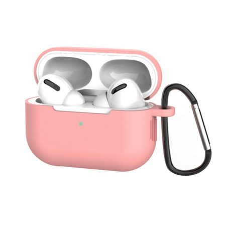 Husa Silicon pentru Casti AirPods Pro 2, Carabina, Roz