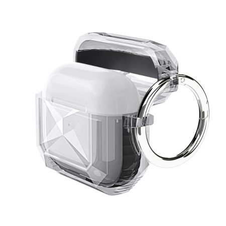 Husa de protectie, pentru Airpods Pro, Carabina integrata, din Silicon, Transparenta